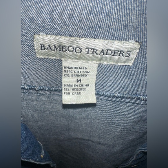 Bamboo Traders Ladies Denim Blue Jean Jacket Women's Size M - Picture 2 of 3